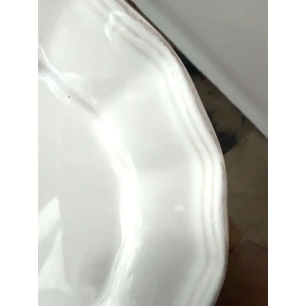 Pottery Barn Charlotte Lunch Salad Plates - NEW - Stone 8.5